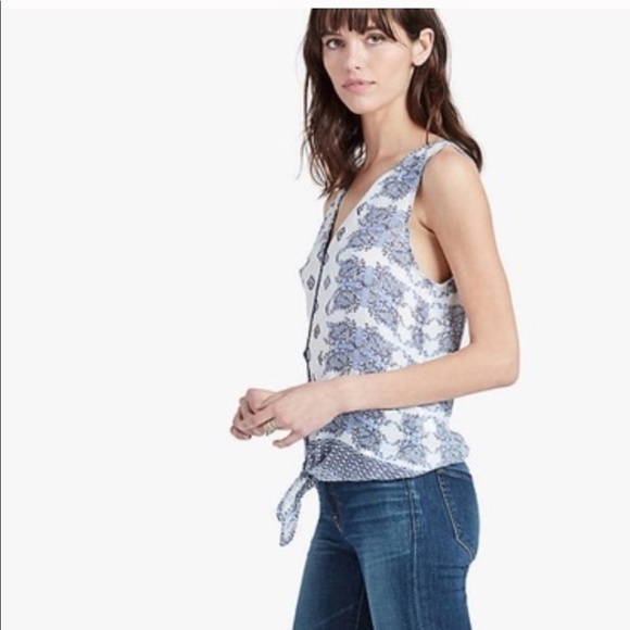 Lucky Brand Tie Front Geo Tank - Picture 3 of 7